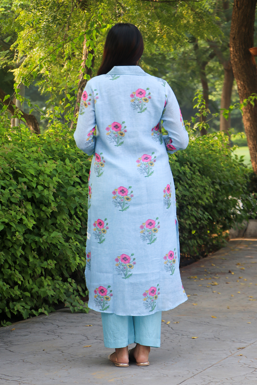 Blue Valley Linen-Cotton Co-ord Set