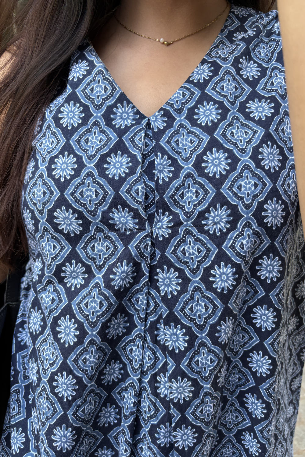 Indigo Blue Cotton Kurta Set for Women