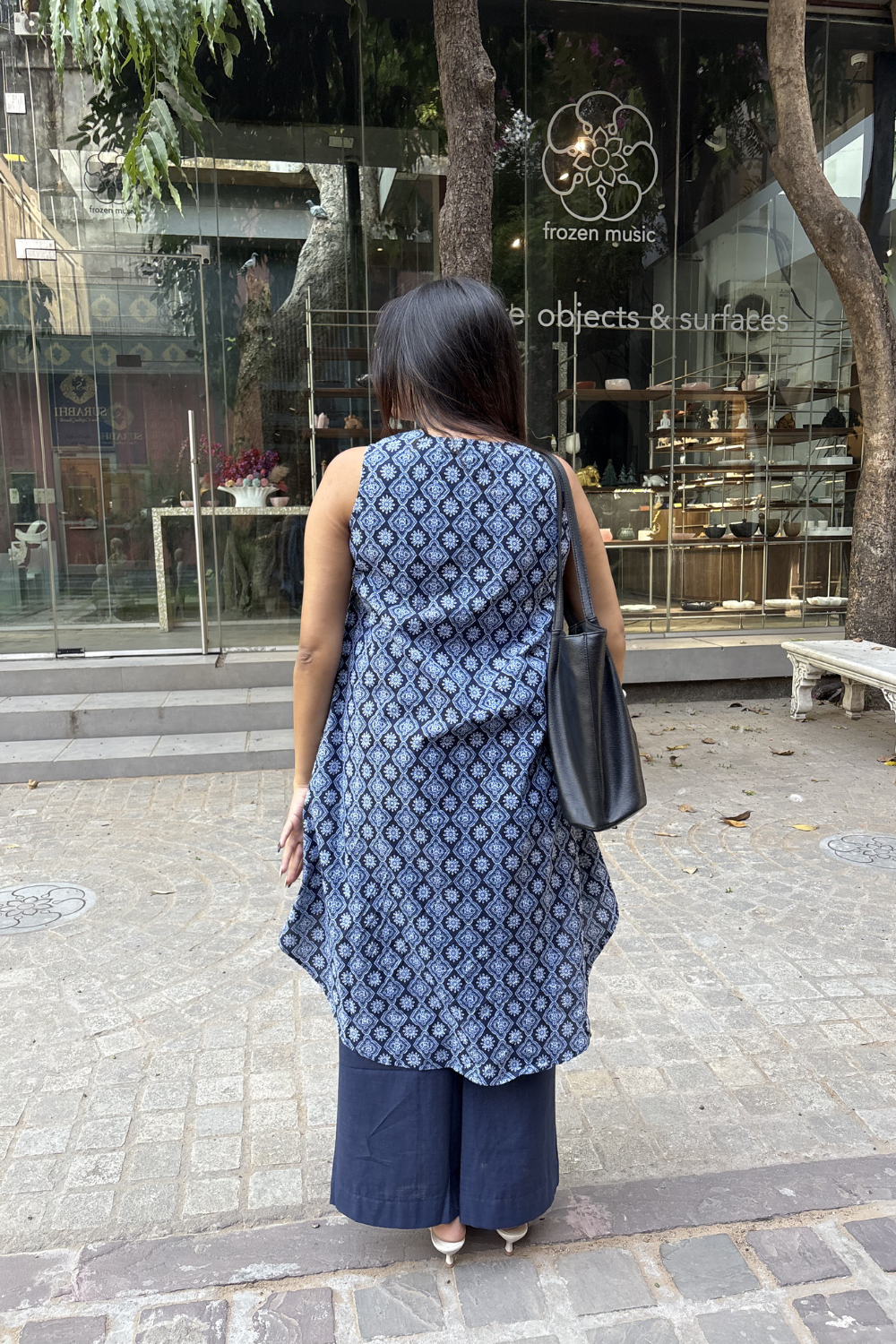 Indigo Blue Cotton Kurta Set for Women