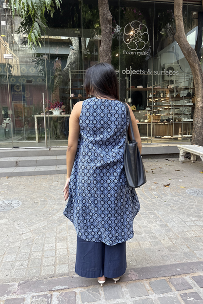 Indigo Blue Cotton Kurta Set for Women