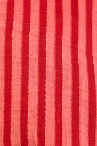 Scarlet Coral Stripe Corset Shirt.